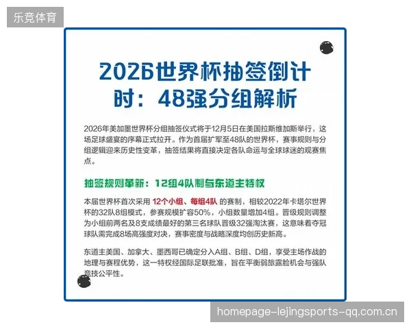 2026世界杯各大洲代表队签运极不平衡，命运从一纸抽签定成败
